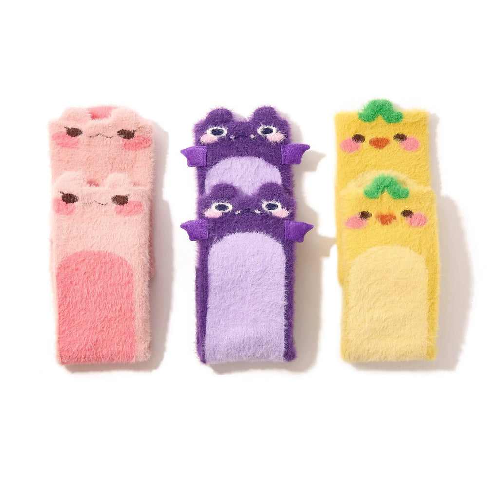 Tiny Protectors Fuzzy Sock 3-Pack (Mina, Taro, Cheese) Tiny Protectors | Official Store